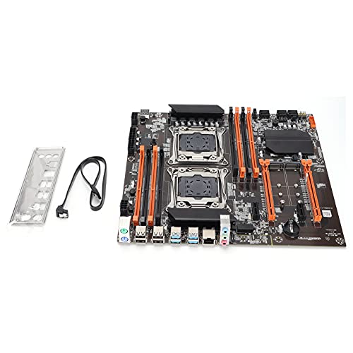 KIMISS Dual Socket Desktop, 2011 3 Pin DDR4 für Studio Computer Tier Bluetooth Lautsprecher Motherboard Einhorn Game Simulator E5CPU von KIMISS