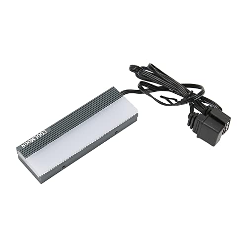 KIMISS Effizienter Festplatten-Kühlkörperkühler, Dual-Interface 5V 3Pin M.2 SSD-Kühlkörper mit Wärmeleitpad, Kompatibel mit 2280 M.2 SSD-Laufwerken, SSD-Kühler mit Buntem von KIMISS