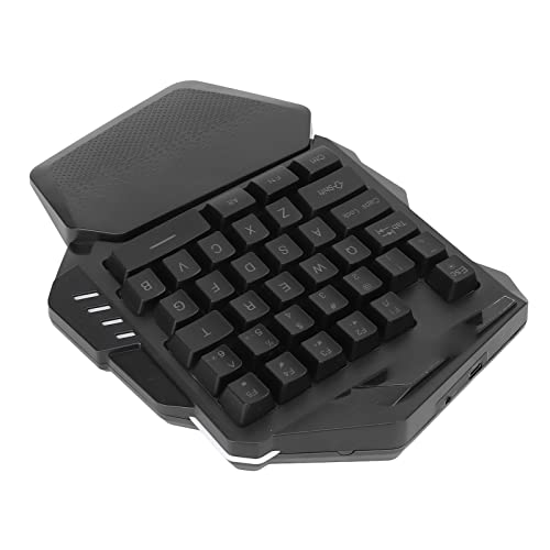 KIMISS Einhand-Gaming, Kabellose RGB-Beleuchtung ABS 35 Tastatur 2,4 G Tasten für Computer von KIMISS