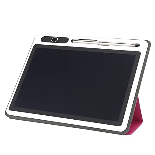 KIMISS Elektrisches Notizbuch Bemerkenswerter Elektronischer Notizblock LCD-Tablet-Zeichenblock Geschäftsbedarf Handmalwerkzeug 9 Zoll (Rose Red (with Faux Leather Case)) (Rot (mit Lederetui)) von KIMISS