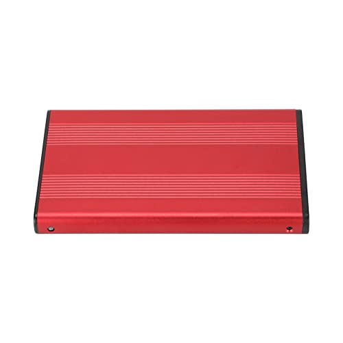 KIMISS Festplattengehäuse 2,5 Zoll, 480 Mbit/s Übertragungsrate Aluminium, 2 TB Kapazität, Legierung mit USB2.0-Übertragung für Windows VistaSilver (Rot) von KIMISS