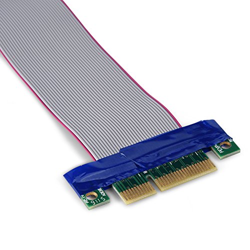KIMISS Flachbandkabel Flachbandkabel Pci E Professional 4X Bis 4X Stecker auf Buchse VGA-Grafikkarte Erweitertes Flachbandkabel (PCI-E 4X bis 4X) von KIMISS