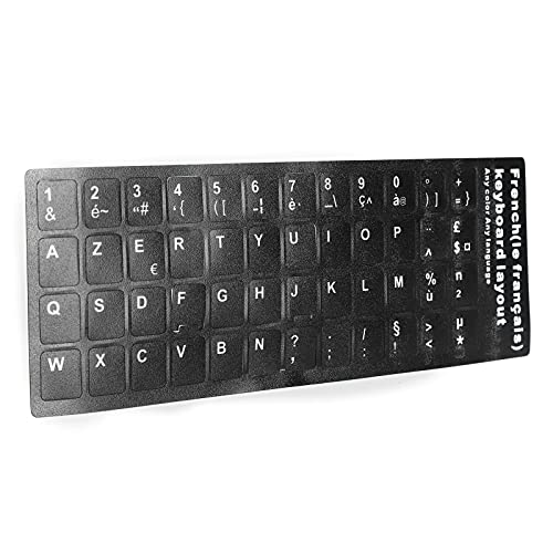 KIMISS Französischer Tastatur-Aufkleber Ersatz-Tastatur-Aufkleber PVC Französischer Tastatur-Aufkleber Ersatz-Tastatur-Aufkleber für Desktop-PC-Laptop-Zubehör von KIMISS