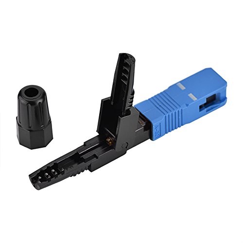 KIMISS Glasfaserstecker 1,5 Sc UPC Schnellverbinder Kunststoff 10er Lot Sc UPC Glasfaser Schnellverbinder Schnelladapter Singlemode für Ftth Odf von KIMISS