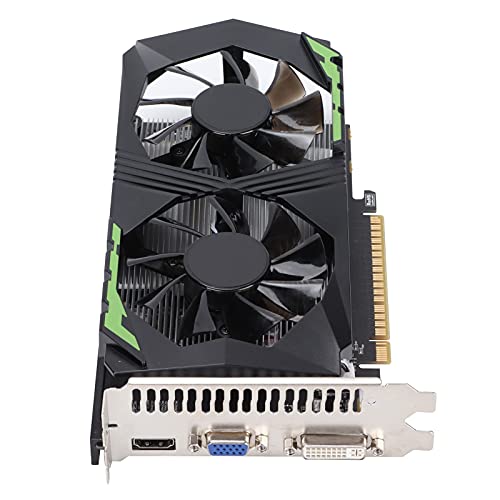 KIMISS Grafikkarte 128 Bit, 1250 MHz Automatische Erkennung GTX 1050ti 4 GB DDR5 1060 Gaming Langlebiges Computerzubehör für Desktop mit Zwei Lüftern von KIMISS