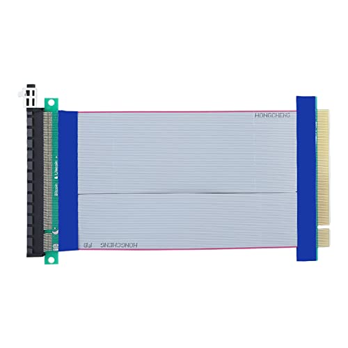 KIMISS Hochgeschwindigkeits-PCI-E-Riser-Karten-Extender, 19 cm PCI-E 16X Soft-Kabelverlängerung, Flexibles und Langlebiges PCI-E 16x-Kabel, Qualitätsgesichertes von KIMISS