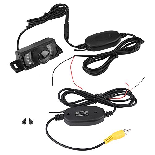 KIMISS IR LED Wireless Digital Auto Rückfahrkamera, 170 Grad Wireless Einparkhilfe + Video Sender & Empfänger Nachtsicht für SUV,Van,KfZ von KIMISS
