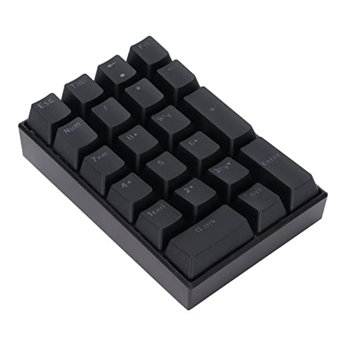 KIMISS K23 Kabelgebundener Nummernblock mit Abgestufter Tastenkappe, Tastatur, Farbecht, Langlebig, Hinterleuchtete Ziffernblöcke, Tastatur mit LED, 21 Tasten, Mechanischer Ziffernblock von KIMISS