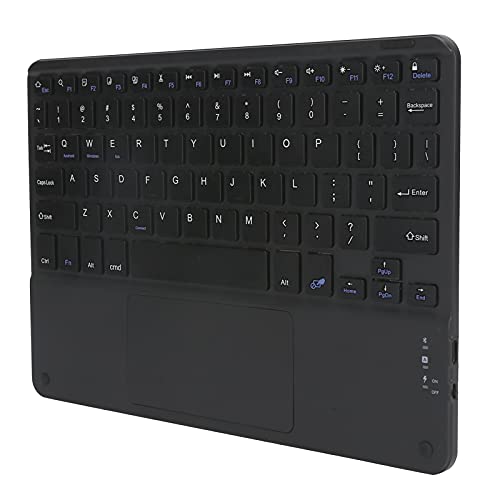 KIMISS Kabellose Bluetooth-Tastatur, externes Touch-Zubehör, Multifunktions-Computer, quadratisch, 25,4 cm (10 Zoll), Schwarz von KIMISS