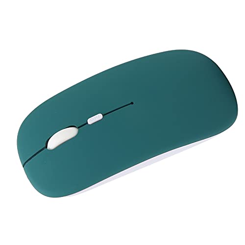 KIMISS Kabellose Maus Smart, 3 Geschwindigkeit DPI Einstellbar Portable für Büro Laptop Computer TabletGelb Gefrostet Einzelmodus (Schwarzgrün) von KIMISS