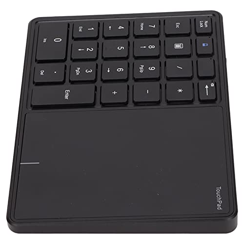 KIMISS Kabelloser Ziffernblock, Design 22 Tasten 2.4G Dual Mode Bluetooth Tastatur mit Touchpad Touchpad Anschluss Type C Interface Laptop KeypadGray (Schwarz) von KIMISS