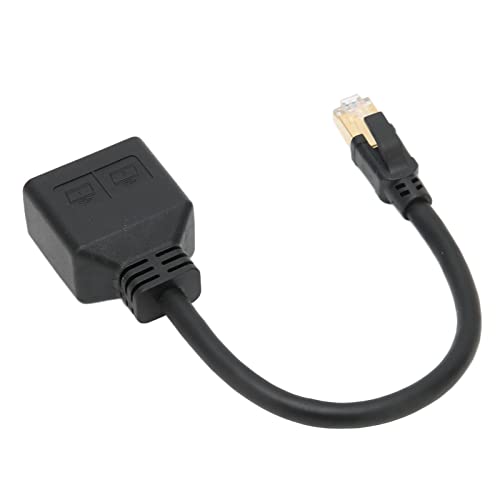 KIMISS LAN-Kabel-Splitter Cat 8 Rj45-Ethernet-Adapterkabel Abs Rj45-Ethernet-Adapterkabel-Verlängerung 1 Bis 2 Port Exzellenter Verbindungsübertragungs-Splitter-Adapter für Home Office von KIMISS