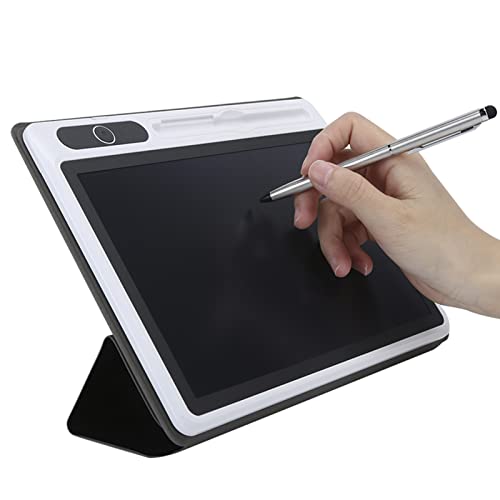 KIMISS LCD-Schreibtablett 9-Zoll-elektronischer Notizblock LCD-Tablet-Zeichenblock Geschäftsbedarf Handmalwerkzeug (schwarz (mit Lederetui)) von KIMISS