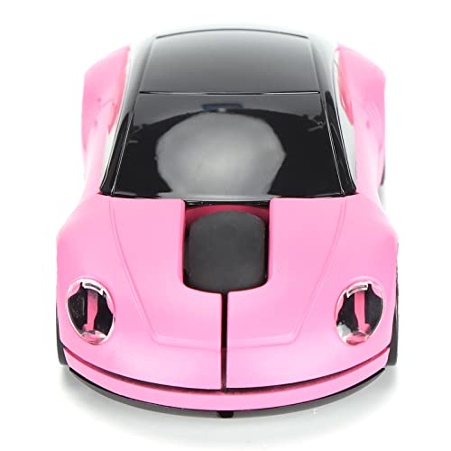 KIMISS Laptop-Maus Smart, 2,4 G Kabellos mit Gaming-Auto CarShaped Tragbarer USB-Empfänger für Bürocomputer Tablet (Schwarz) (Rosa) von KIMISS