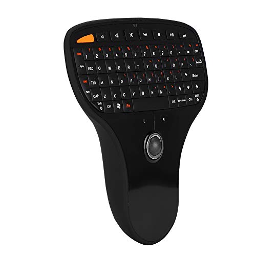 KIMISS N5901 QWERTY-Tastatur, Kabelloses 2,4-G-USB-Multimedia-Wandtelefon mit Trackball-Telefonen für TV-Computer von KIMISS