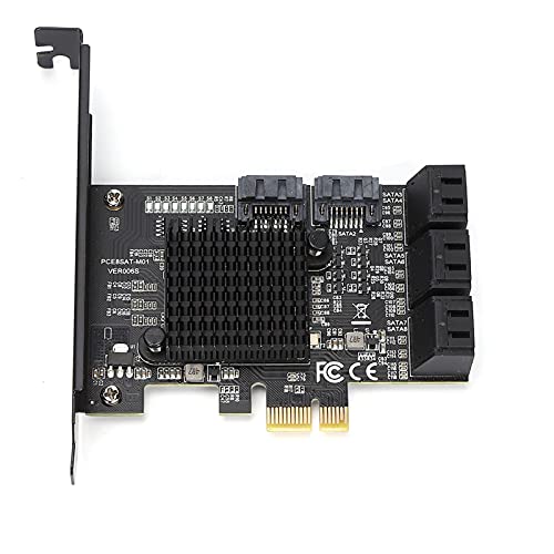 KIMISS PCI E zu SATA3.0, Board 8 Port Interface -Player-Abdeckung Controller Expansion Slipmat Acryl-Plattenspieler-Karte von KIMISS