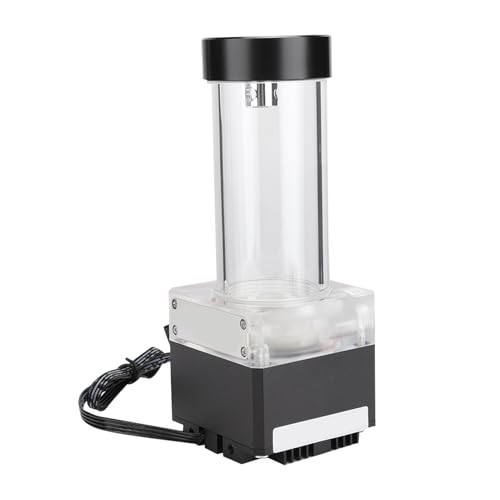 KIMISS Pumpen-/Reservoir-Kombination für Wasserkühlsystem, Pub FS6PD 17 Aluminiumanode PMMA POM Computerpumpenreservoir 800L Elektronik Computerzubehör Komponenten Interne Lüfter (Black) von KIMISS