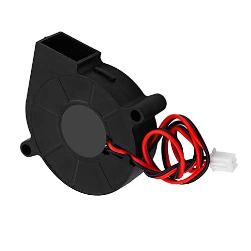 KIMISS Radial Lüfter MF50151 DC Brushless Fan 24V 3000 U/Min 5015 Gebläse 24V Schwarz 50 * 15Mm Blow Radial Cooling Fan Turbofan Cooler Kit Zubehör für 3D-Drucker DC 24V von KIMISS
