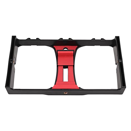 KIMISS Stabilisatoren, Telefon-Videokamera-Käfig ABS Tragbares Handheld-Smartphone-Videostabilisator-Rig für Livestreaming Vlog, Telefon mit Einer Breite von 4,3 Bis 10,8 (Rot) von KIMISS