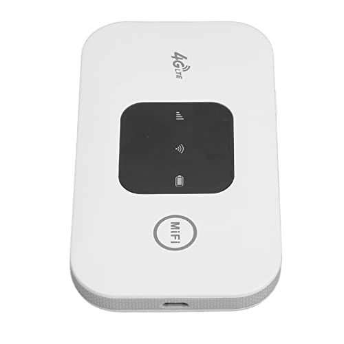 KIMISS Tragbarer WiFi High, Small 4G Mobiler WLAN-WLAN-Router Mobil Speed ​​​​White mit SIM-Hotspot-Router für Telefon, Laptop, Desktop-Tablet von KIMISS