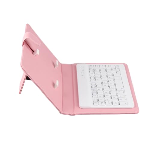 KIMISS Universelle Kabellose -Tastatur mit Klapphülle und Integriertem Ständer für IOS-/-Telefone – (PINK) von KIMISS