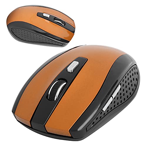 KIMISS Wireless Mouse Notebook, Optical Gaming Zubehör Computermäuse Computer mit Einstellbarer DPI 250HzLila (Orange) von KIMISS