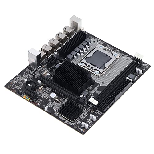 KIMISS X58 Motherboard 2, Pins Gaming Support X58 Mainboard DDR3 LGA 1366 ECC Speicher USB2.0 SATA Port PCB für Desktop von KIMISS