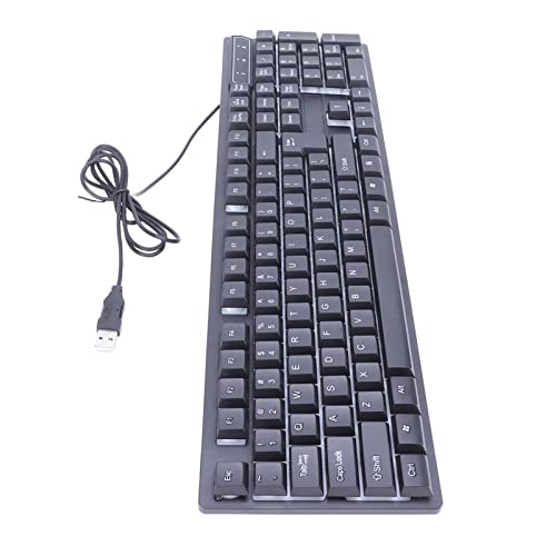 KR 6300 RGB Mechanische Gaming-Tastatur, Farbenfroh, Lichtstabil, 104 Tasten, Hängende Tastenkappen, Tastaturen mit Hintergrundbeleuchtung, USB-Kabel, mit Schnellem von KIMISS