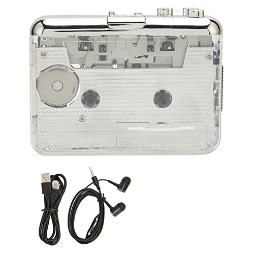 Kassetten-Walkman-MP3-Player, Transparenter ABS-Kassettenspieler, Kassette Zum MP3-Player mit 3,5-mm-Kopfhöreranschluss, Kompatibel mit für OS X und PC von KIMISS