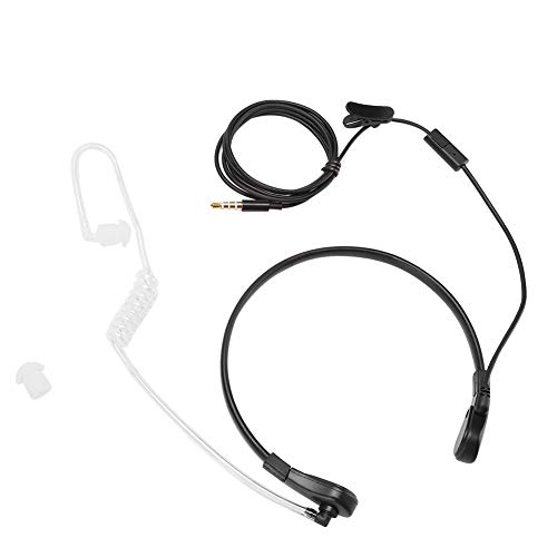 Kehlkopfmikrofon, 3,5-mm-Strahlungskopfhörer, Akustikschlauch, Ohrhörer, Headset, PTT, Verdeckter Kanal für Smartphone Kehlkopfmikrofon, 3,5-mm-Strahlungskopfhörer, Akustikschlauch, Ohrhörer, Headset, PTT, Verdeckter Kanal für Smartphone von KIMISS