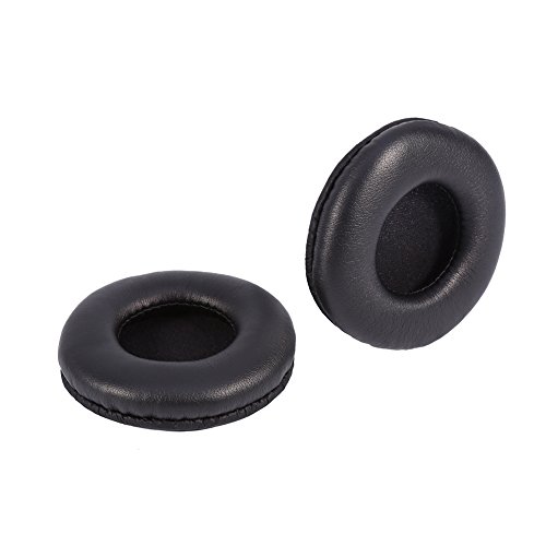 Kopfhörer Abdeckungen Jvc Ha S160 B E Flats Jvc 8cm Ohr Polster Schwarz Pu Leder und Weich Schaum Weich Ersatz Ohr Polster Kissen Pu Leder Weich Schaum für Headset Kopfhörer von KIMISS