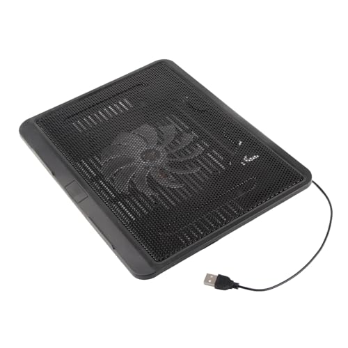 Kühlpad Notepal L2 Laptop-Kühlpad-Basis mit Großem Lüfter, USB-Ständer für 14 oder Kleiner Notebooks, Schwarz, Eisengeflecht + Technische Kunststoffe, Unterstützendes Kühlpad, von KIMISS