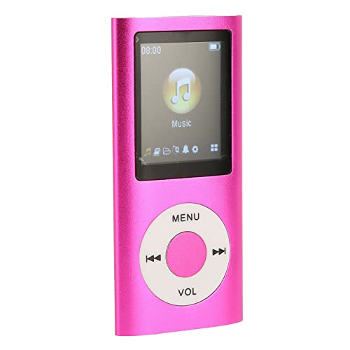 MP3-Player mit Bluetooth Rosa MP3-Player Aluminiumlegierung 1,8-Zoll-Player-Unterstützungs-Speicherkarte Ultradünner LCD-MP3-Player mit Bluetooth für Studenten, die zu Fuß Gehen von KIMISS