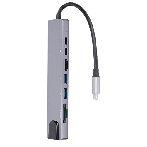 Multiport-Hub, 8-in-1-Typ zu HD-Multimedia-Schnittstelle, USB-Hubs, USB3.0, RJ45-Speicherkarten-Adapter-Splitter von KIMISS
