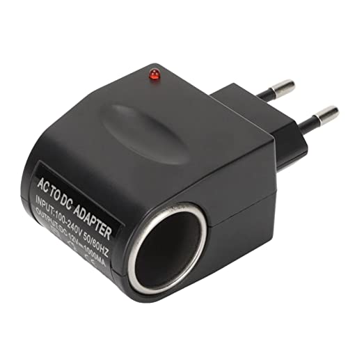 Netzteiladapter, 12-V-Wandsteckerkonverter mit Zigarettenanzünderbuchse AC zu DC AC DC für Kleine Autoelektronik 100‑240 V US von KIMISS