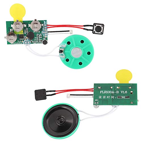 Programmierbare Grußkarten USB-Knopf Soundmodul Grün (helle Version) DIY-Grußkarten-Chip 60 Sekunden Beschreibbares Sprach-Sound-Chip-Modul von KIMISS