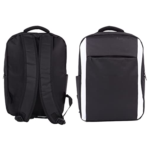 Ps5-Reisetasche Ps5-Tasche Schwarz-Weiß-Nylongewebe Spielkonsolen-Multifunktions-Aufbewahrungsrucksack Stoßfeste Tragetasche Tragbarer Reiserucksack für Ps5 von KIMISS