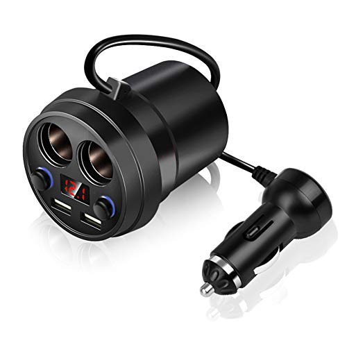 Qinoc Cup Autoladegerät Modell Mp 3U2S Getränkehalter USB-Ladegerät Abs + PC Cup Dual-USB-Autoladegerät mit Draht Multifunktions-Zigarettenanzünder für Telefon Tablet PC Qinoc Cup Autoladegerät Modell Mp 3U2S Getränkehalter USB-Ladegerät Abs + PC Cup Dual-USB-Autoladegerät mit Draht Multifunktions-Zigarettenanzünder für Telefon Tablet PC von KIMISS