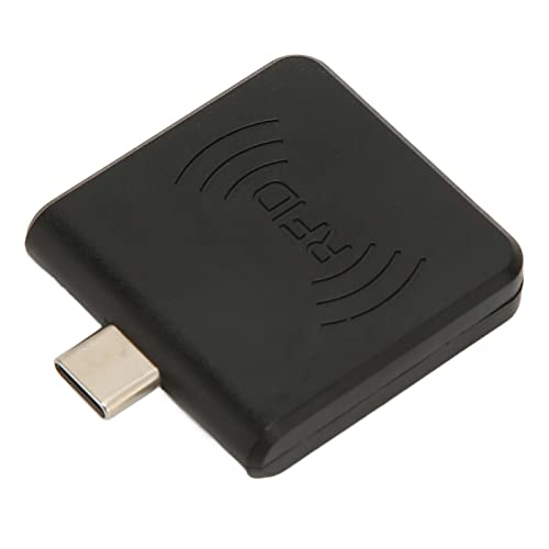 RFID ID Mobile, Typ C Schnittstelle 125Khz Tragbarer RFID-Leser Telefonkartenleser Smart Black (Schwarz) von KIMISS