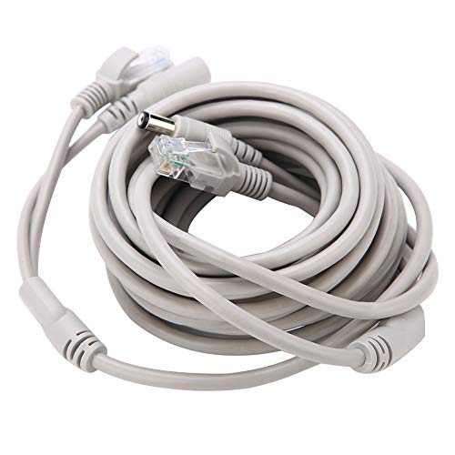RJ45-DC-Stromanschluss, 5 M, 10 M, 15 M, 20 M, RJ45-DC-Ethernet-CCTV-Kabel für IP-Kameras, NVR-System, 10 Mbit/s, 100 Mbit/s (15 M), Überwachungskamera-Anschluss, (5M) von KIMISS