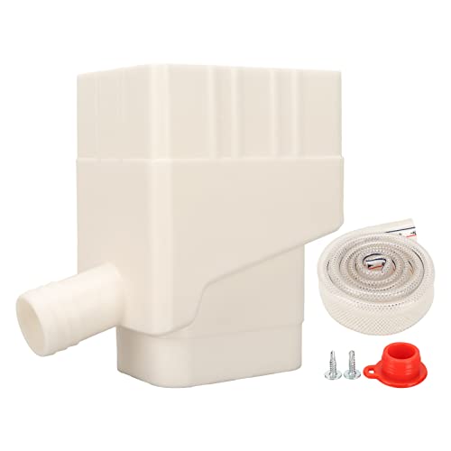 Regenwassersammelsystem, Standard -Downspout -Wassersystem, Rechteckiger Standard, Butts & Fass -Diverter -Stecker mit 40 -Zoll -Schlauch für Rasengarten Weiß Einfach Installation, (White) von KIMISS