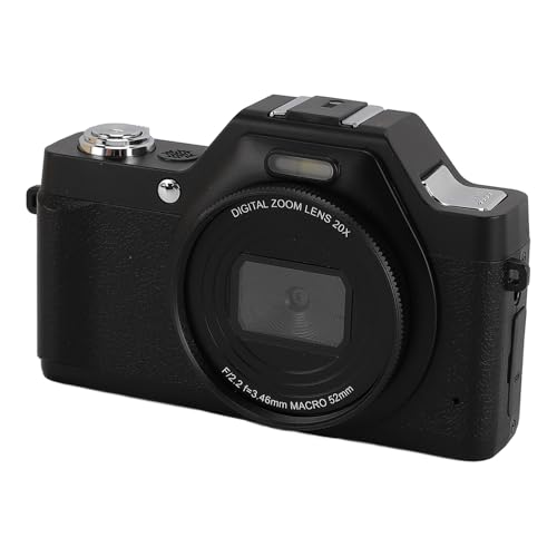 Retro 4K Digitalkamera 58MP HD Auto Focus 20x Zoom LCD Display Digitalkamera für Fotografieliebhaber (Black) von KIMISS
