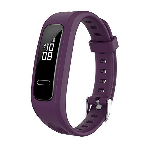 Silikon-Uhrenarmband für Huawei Honor Band 4 Laufende Version für Huawei Band 3E Band 4E Zum Ersatz des Smart Watch-Armbands (Lila) von KIMISS