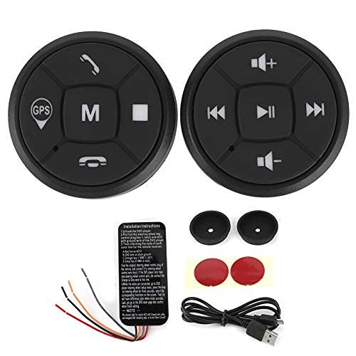 Taste Media Fernbedienung Für Lenkrad Tragbar Drahtlos Auto Fernbedienung Telefon Musik GPS Controller Schwarz, Steering Wheel Control Taste Media Fernbedienung Für Lenkrad Tragbar Drahtlos Auto Fernbedienung Telefon Musik GPS Controller Schwarz, Steering Wheel Control von KIMISS