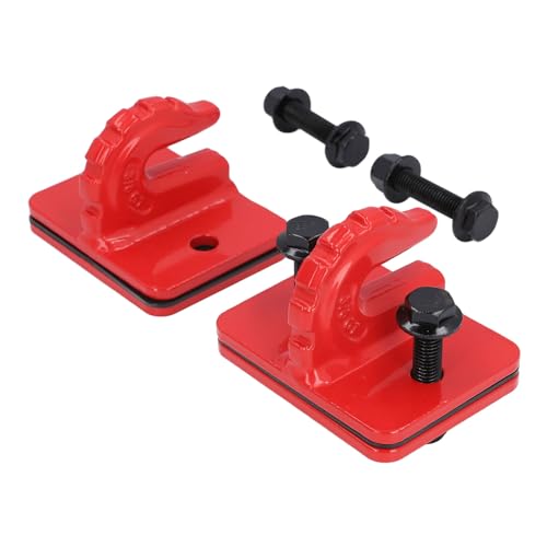 Tractor Eimer Grab Haken Set 3/8 Zoll Grad 70 Geschmiedetes Stahl - Schwerdienst -Oben -Haken für RV UTV -LKW mit Einer Kapazität von 15000 Lbs (Rot) von KIMISS