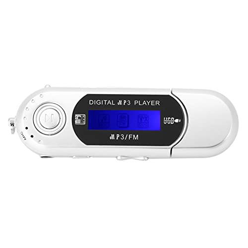 Tragbare Musik MP3, mit LCD-Bildschirm FM-Radio Stimme USB-MP3-Player USB-Player Speicherkarte Silber (Grau) von KIMISS