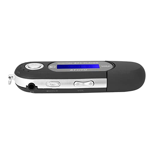 Tragbarer USB-Digital-MP3-Musik-Player LCD-Bildschirm Unterstützt 32-GB-Speicherkarte FM-Radio 2.0-Flash-Laufwerk -Stimme mit Blau (Schwarz) von KIMISS