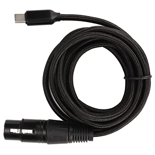 Typ C USB auf XLR Stecker XLR auf USB Typ C Nylon USB C auf XLR Buchse Kabel Geräuscharm HiFi Plug & Play USB C Mikrofonkabel für (2m) von KIMISS