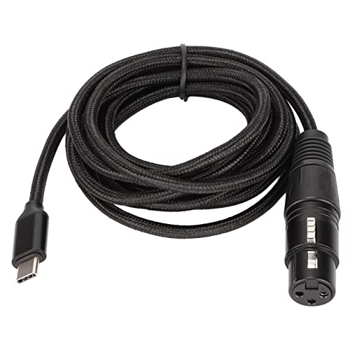 Typ C USB auf XLR Stecker XLR auf USB Typ C Nylon USB C auf XLR Buchse Kabel Geräuscharm HiFi Plug & Play USB C Mikrofonkabel für () von KIMISS
