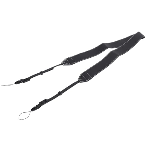 Verstellbarer Kamera-Nacken Gurt für DSLR, Spiegellose & Instant-Kameras-Vintage PU-Leder & Vielseitiges Design (Black) von KIMISS
